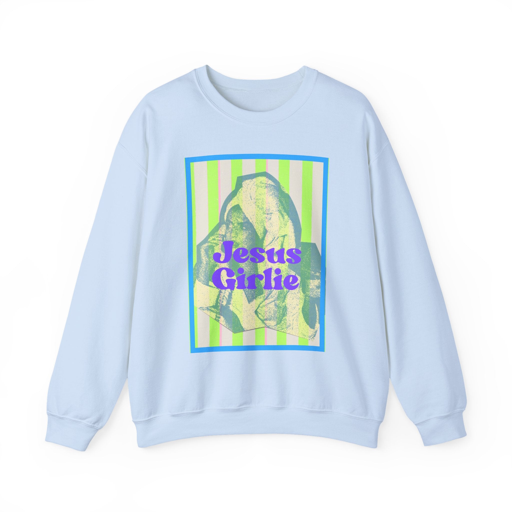 Jesus Girlie graphic crewneck Sweatshirt | religious vintage illustration