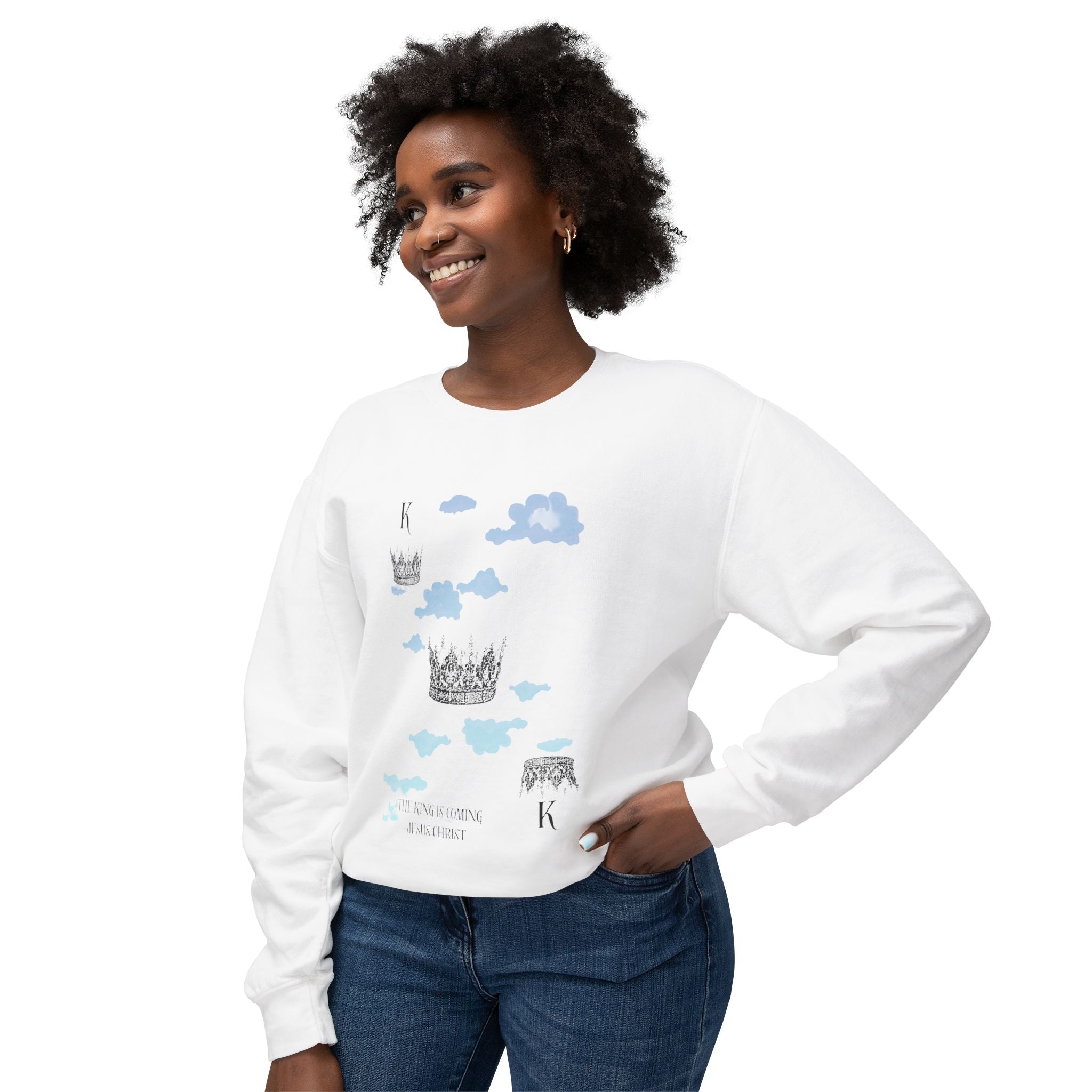 King Unisex Lightweight Crewneck Sweatshirt