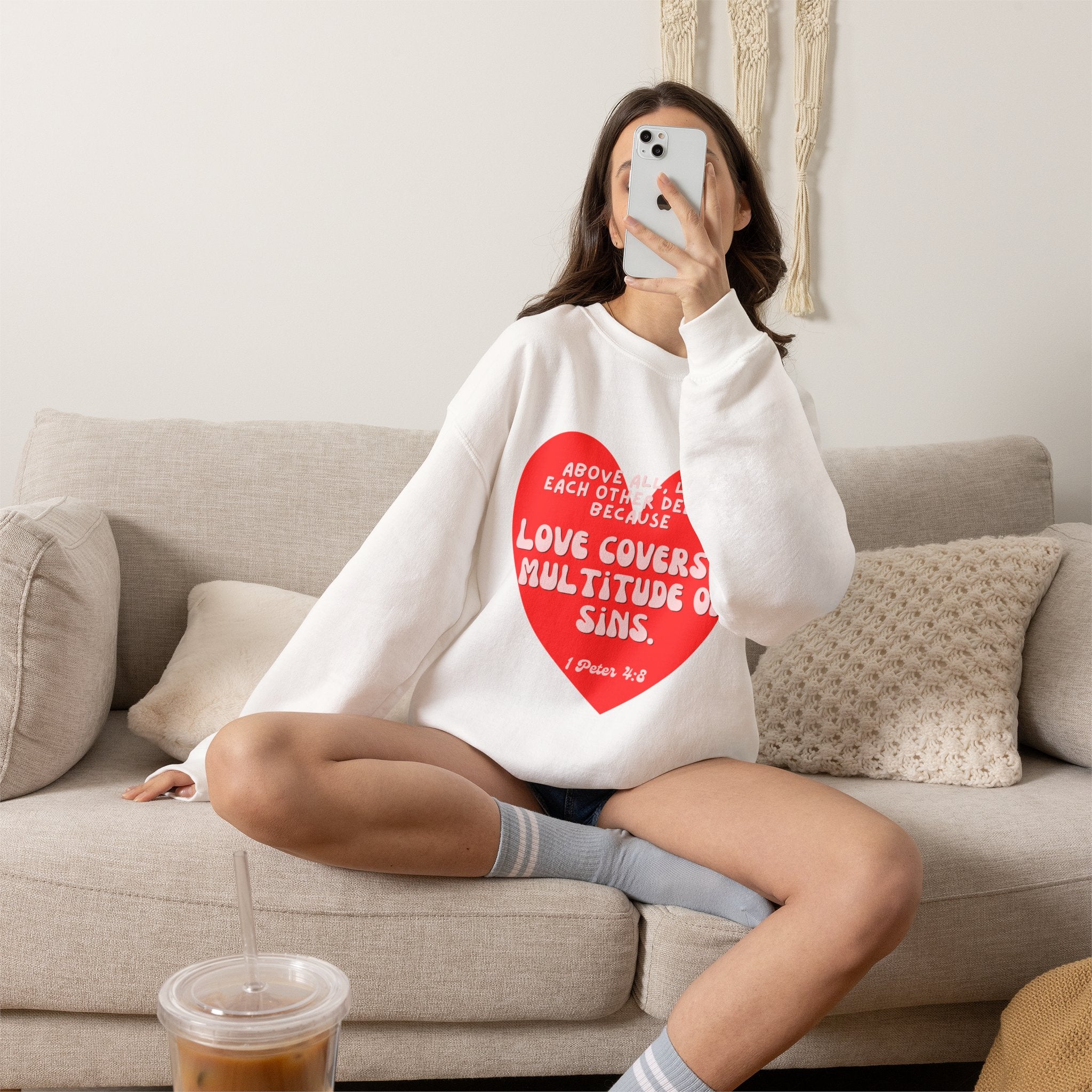 Love covers all Unisex Heavy Blend™ Crewneck Sweatshirt
