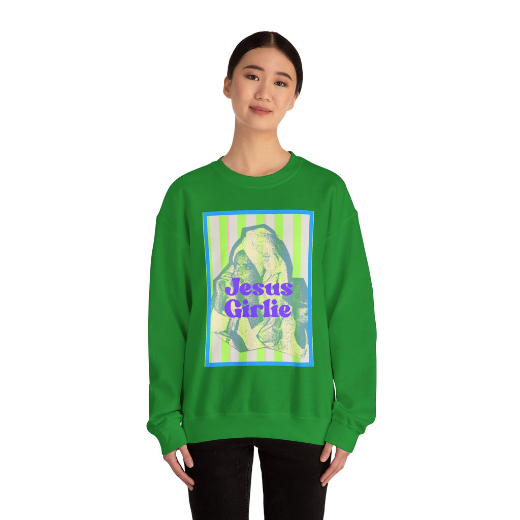 Jesus Girlie graphic crewneck Sweatshirt | religious vintage illustration