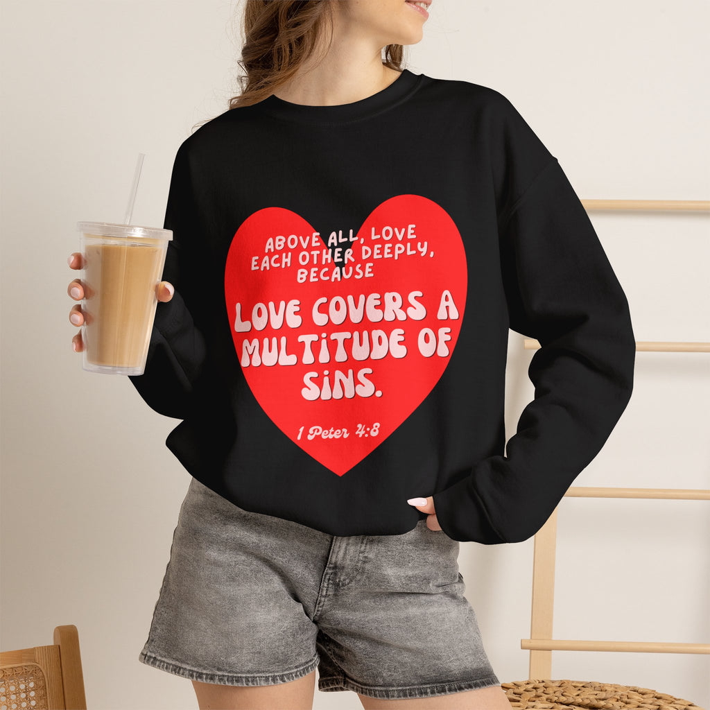 Love covers all Unisex Heavy Blend™ Crewneck Sweatshirt