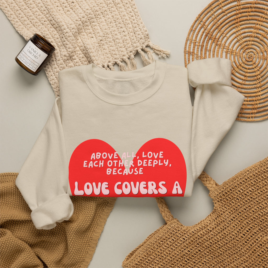 Love covers all Unisex Heavy Blend™ Crewneck Sweatshirt