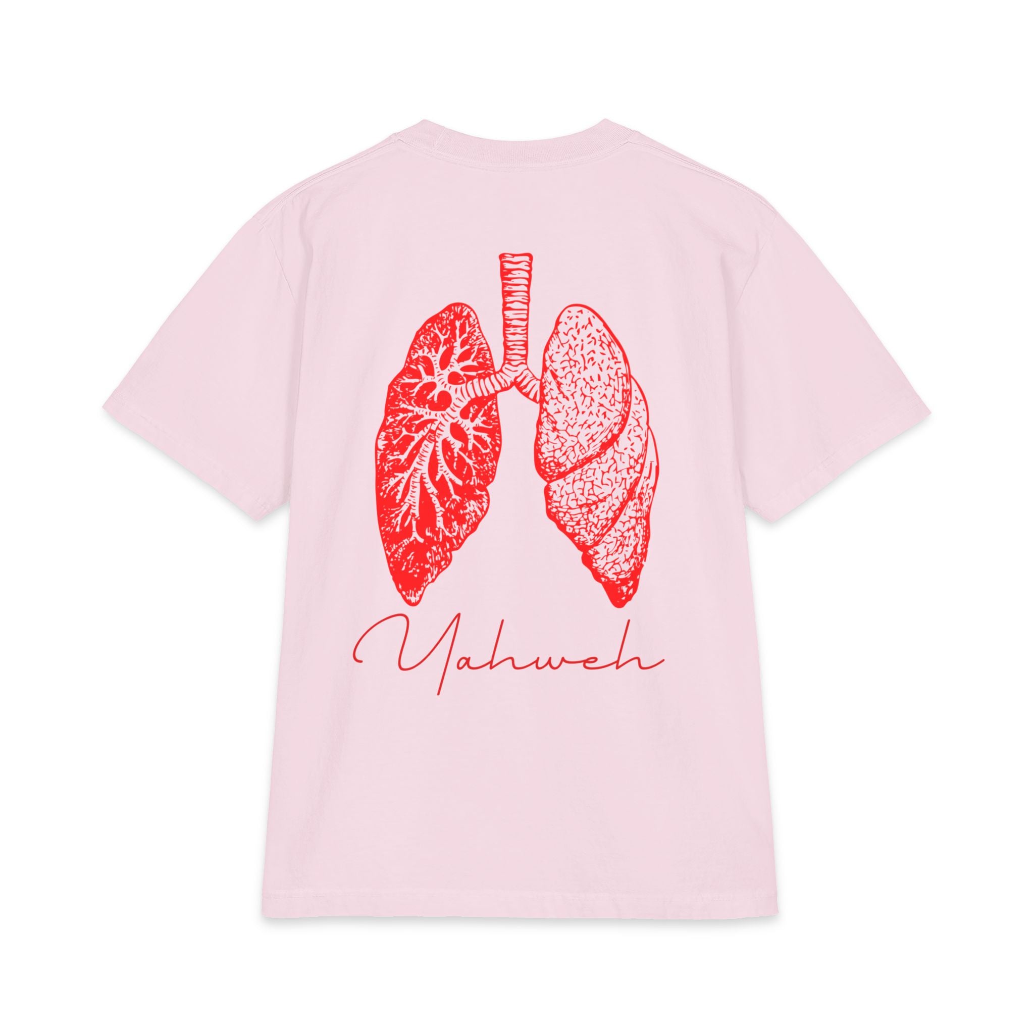 Yah- Weh Illustration T-Shirt | Scripture Typography, Red Ink Back Art