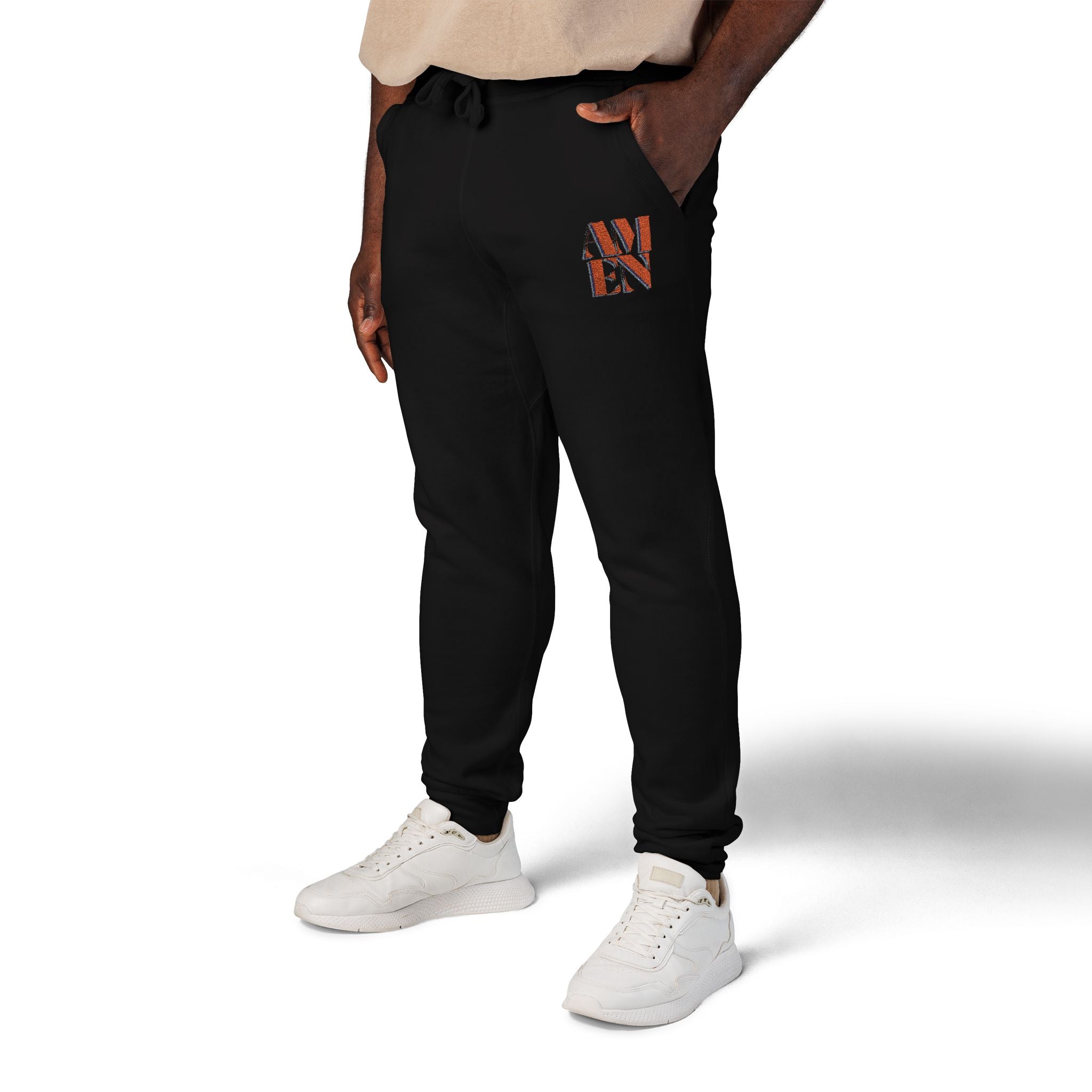 Amen Unisex Fleece Sweatpants (Embroidery)