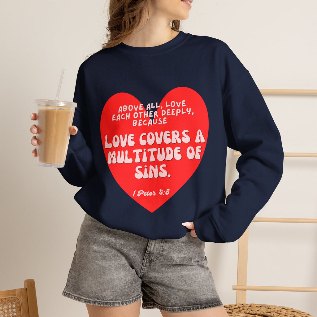 Love covers all Unisex Heavy Blend™ Crewneck Sweatshirt