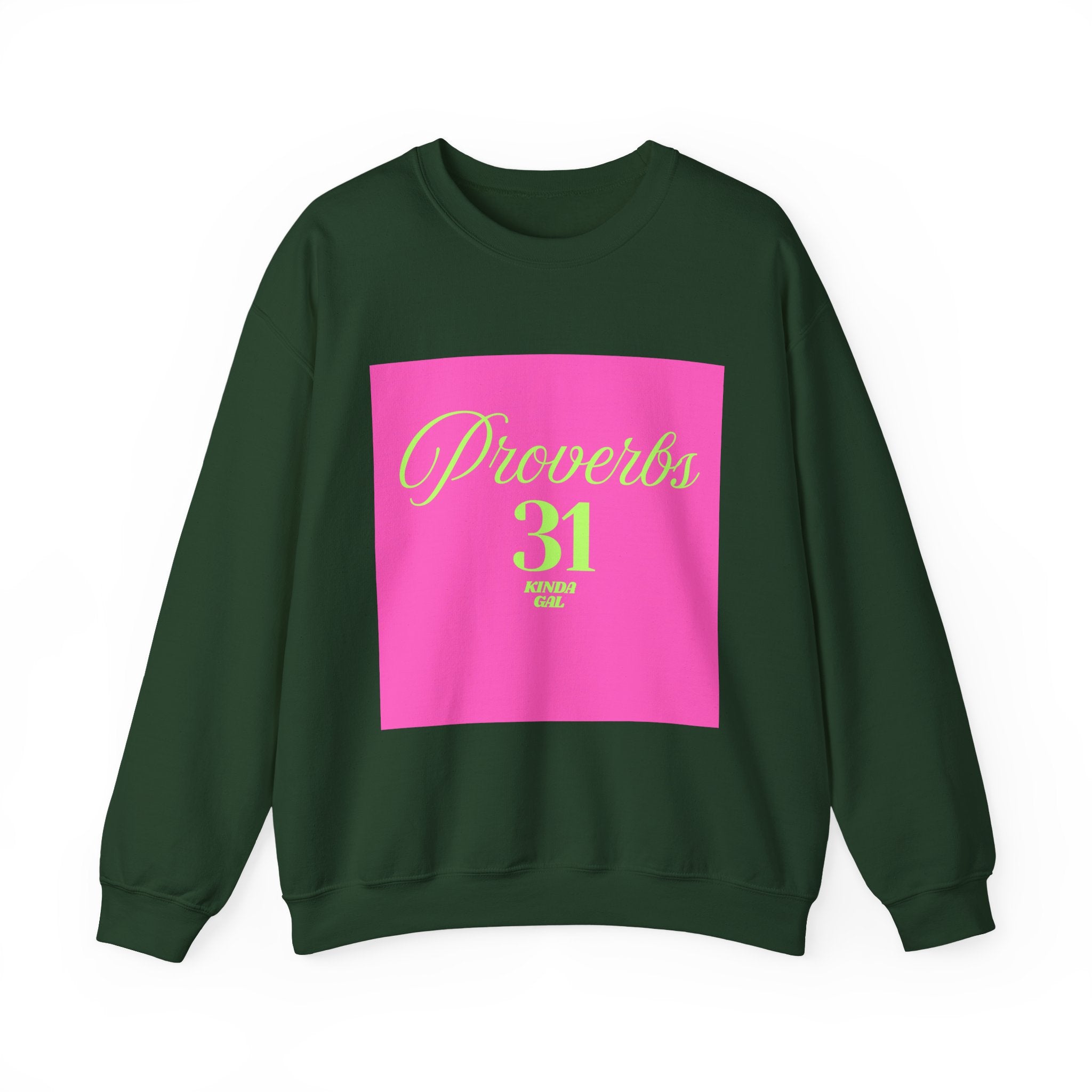 Proverbs 31 Pink Unisex Heavy Blend™ Crewneck Sweatshirt