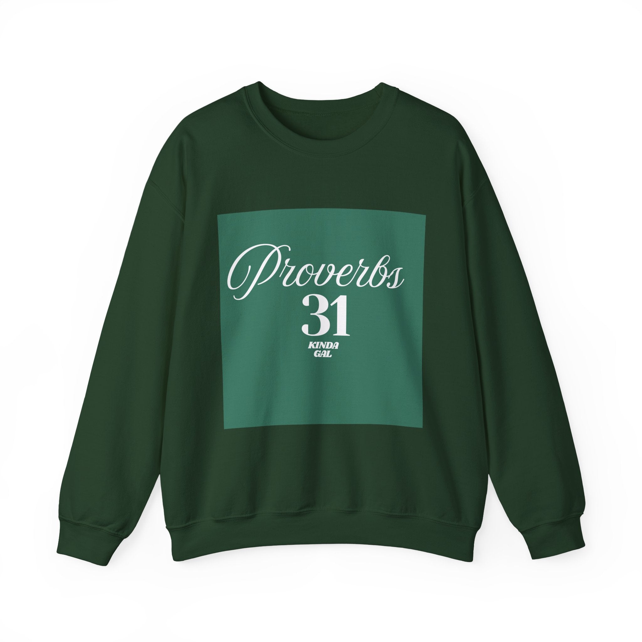 Proverbs 31 Green Unisex Heavy Blend™ Crewneck Sweatshirt