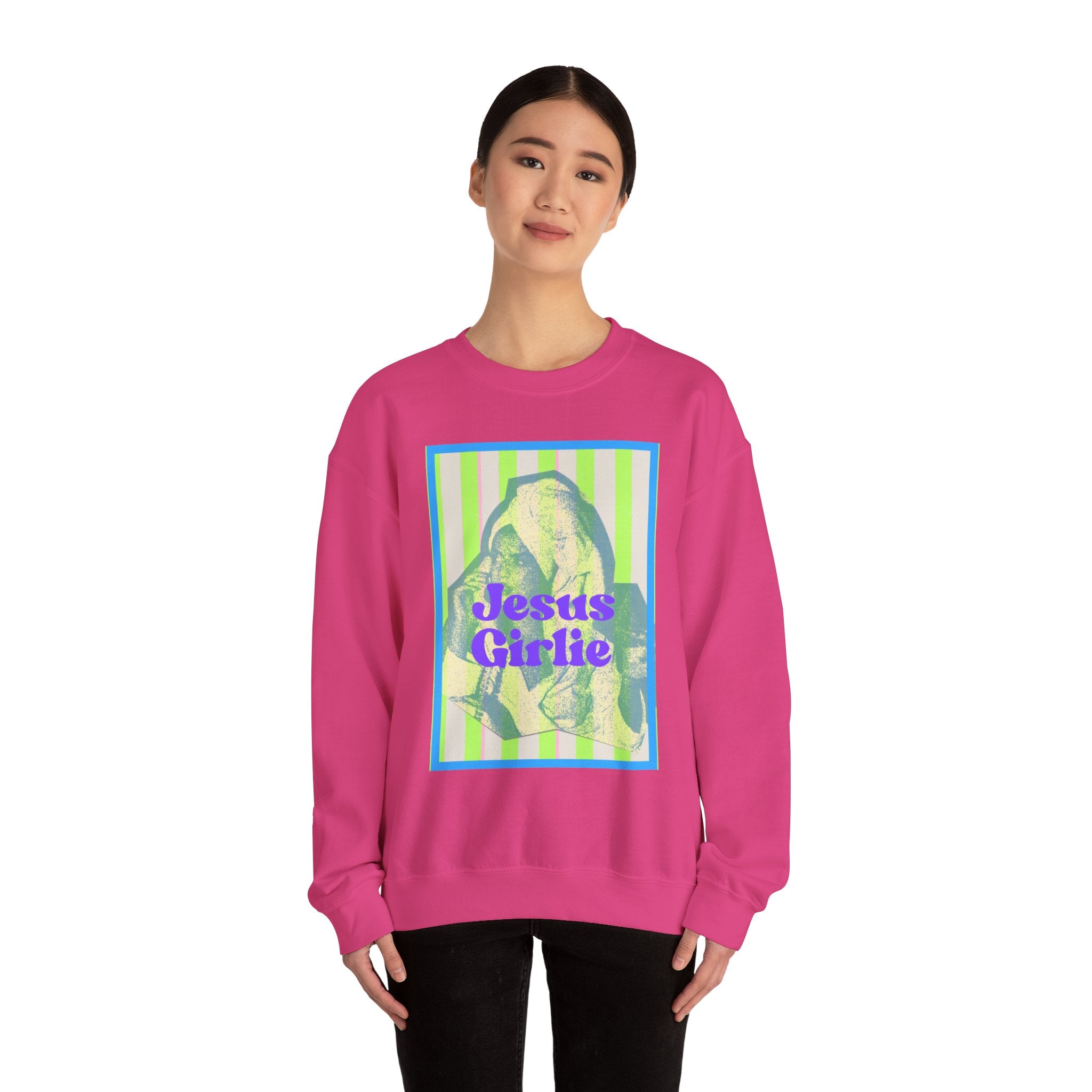 Jesus Girlie graphic crewneck Sweatshirt | religious vintage illustration