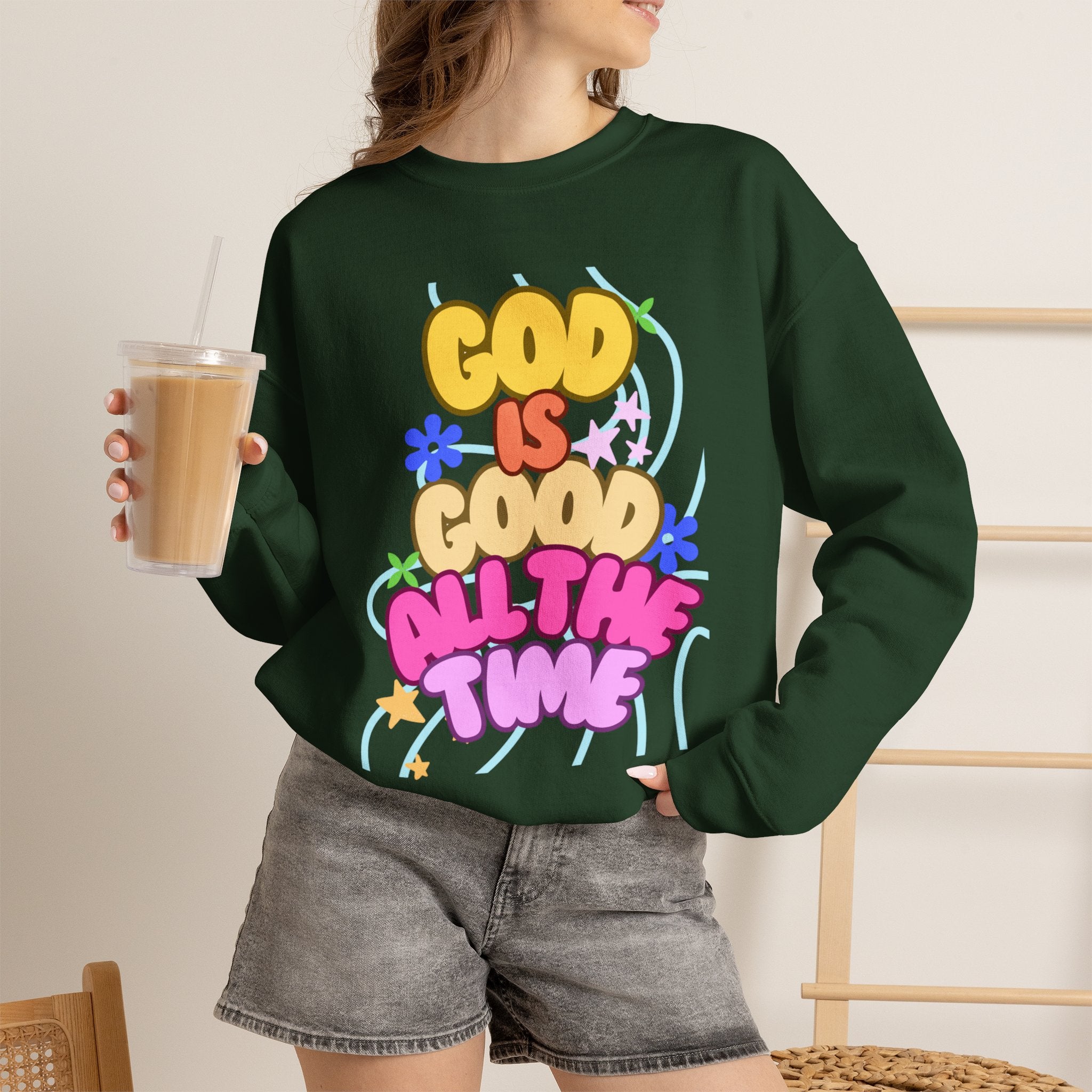 God is good Unisex Heavy Blend™ Crewneck Sweatshirt
