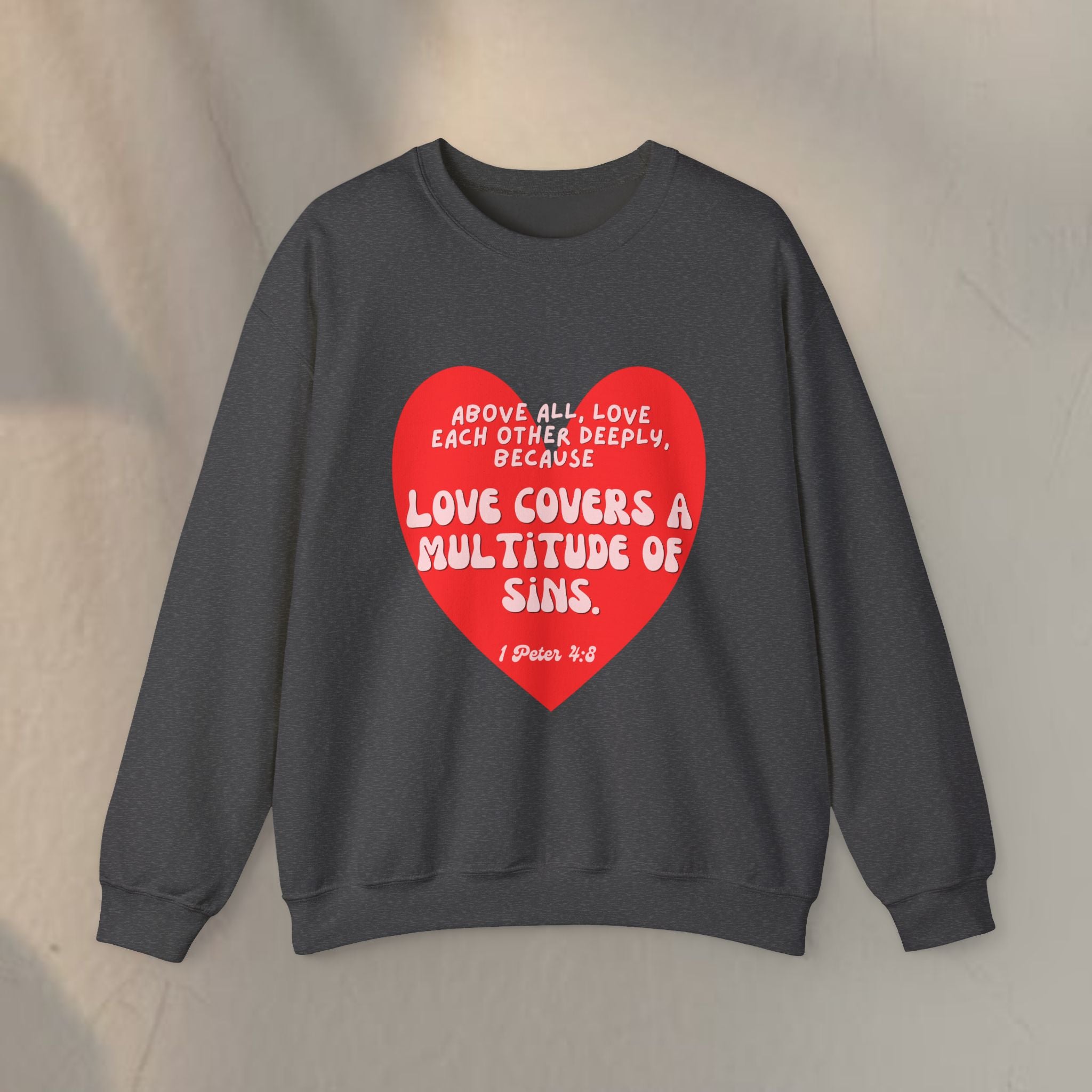 Love covers all Unisex Heavy Blend™ Crewneck Sweatshirt