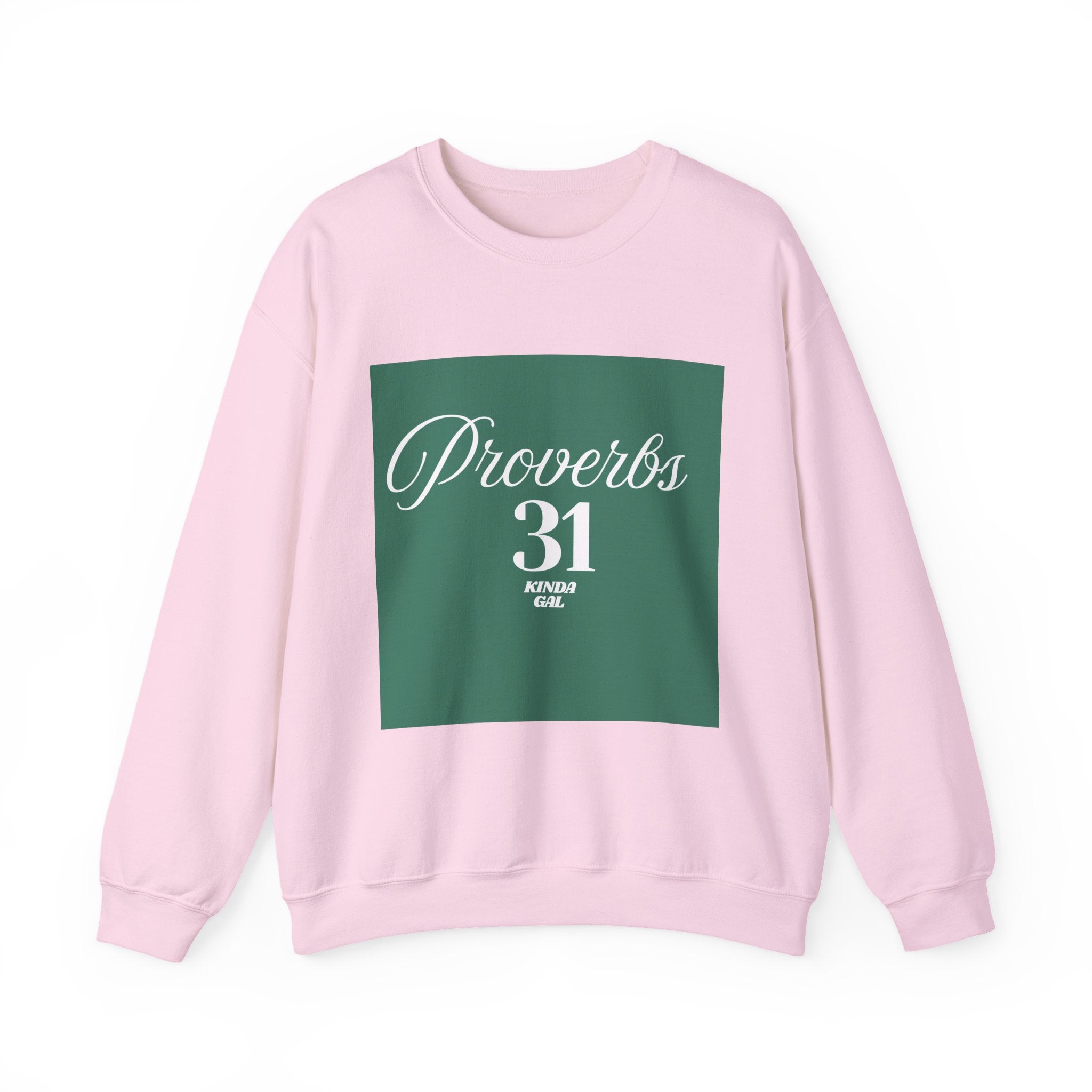 Proverbs 31 Green Unisex Heavy Blend™ Crewneck Sweatshirt