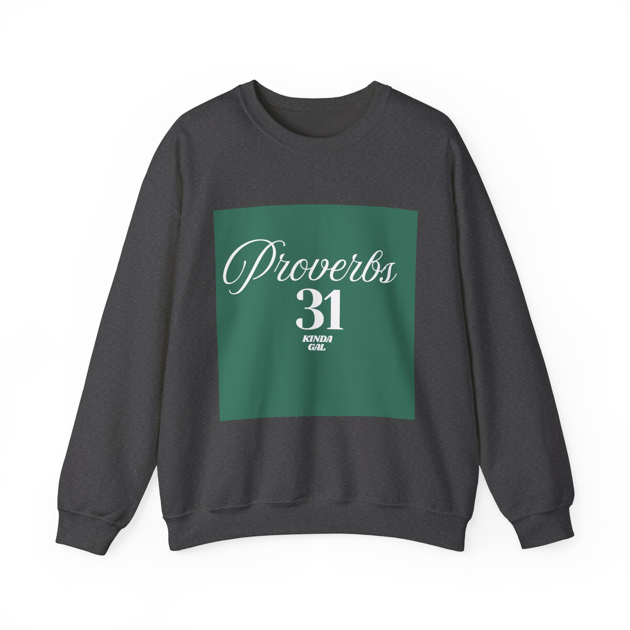 Proverbs 31 Green Unisex Heavy Blend™ Crewneck Sweatshirt