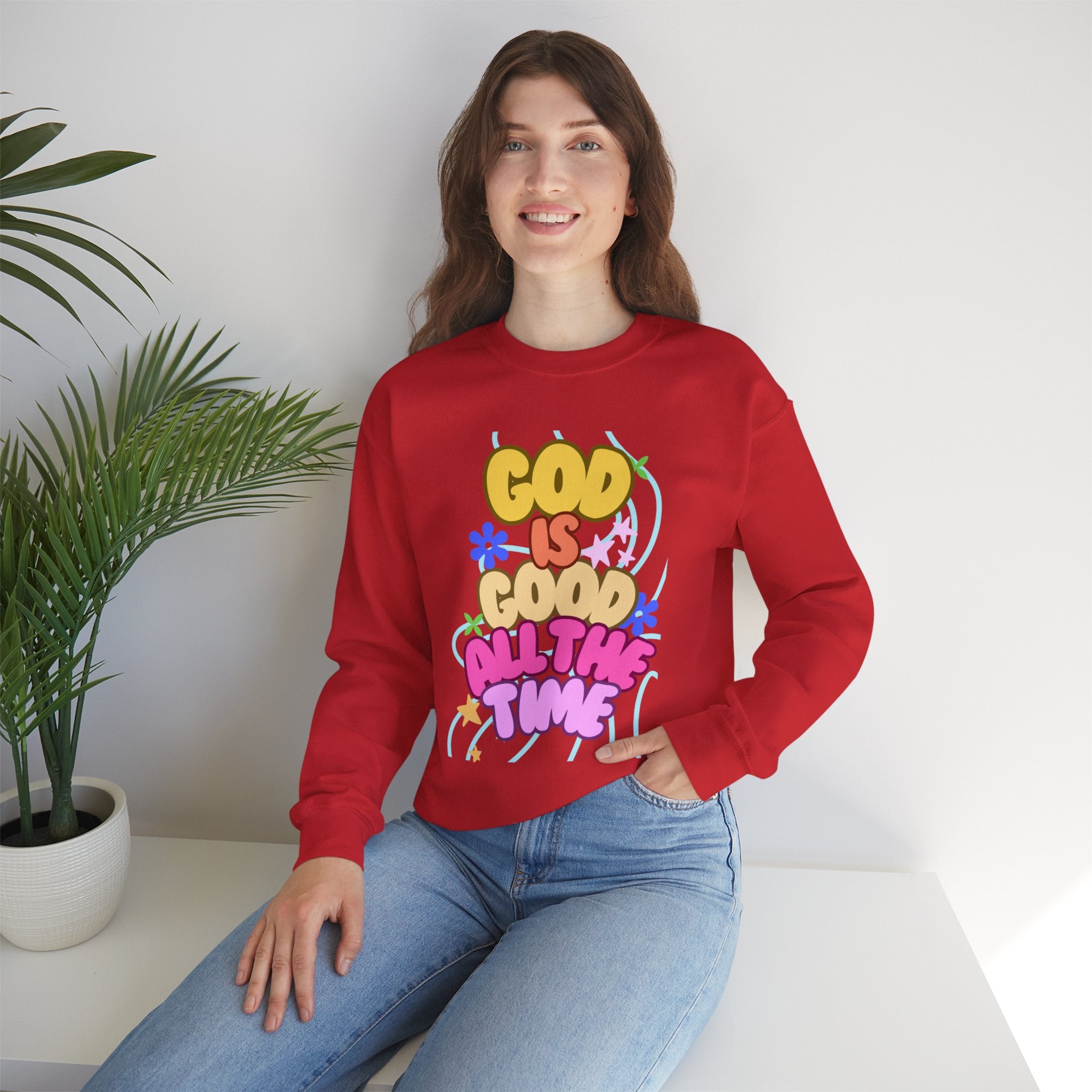 God is good Unisex Heavy Blend™ Crewneck Sweatshirt