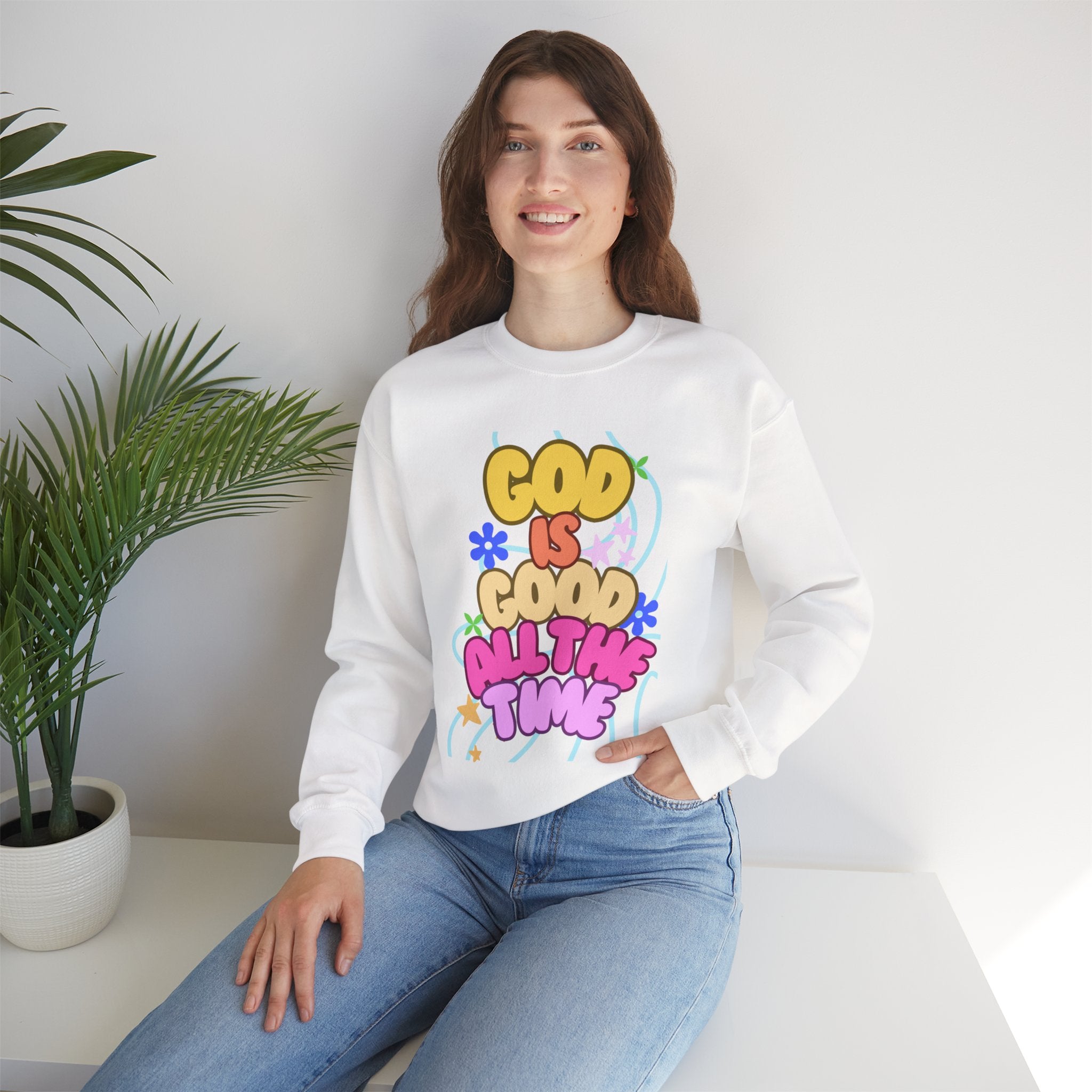 God is good Unisex Heavy Blend™ Crewneck Sweatshirt