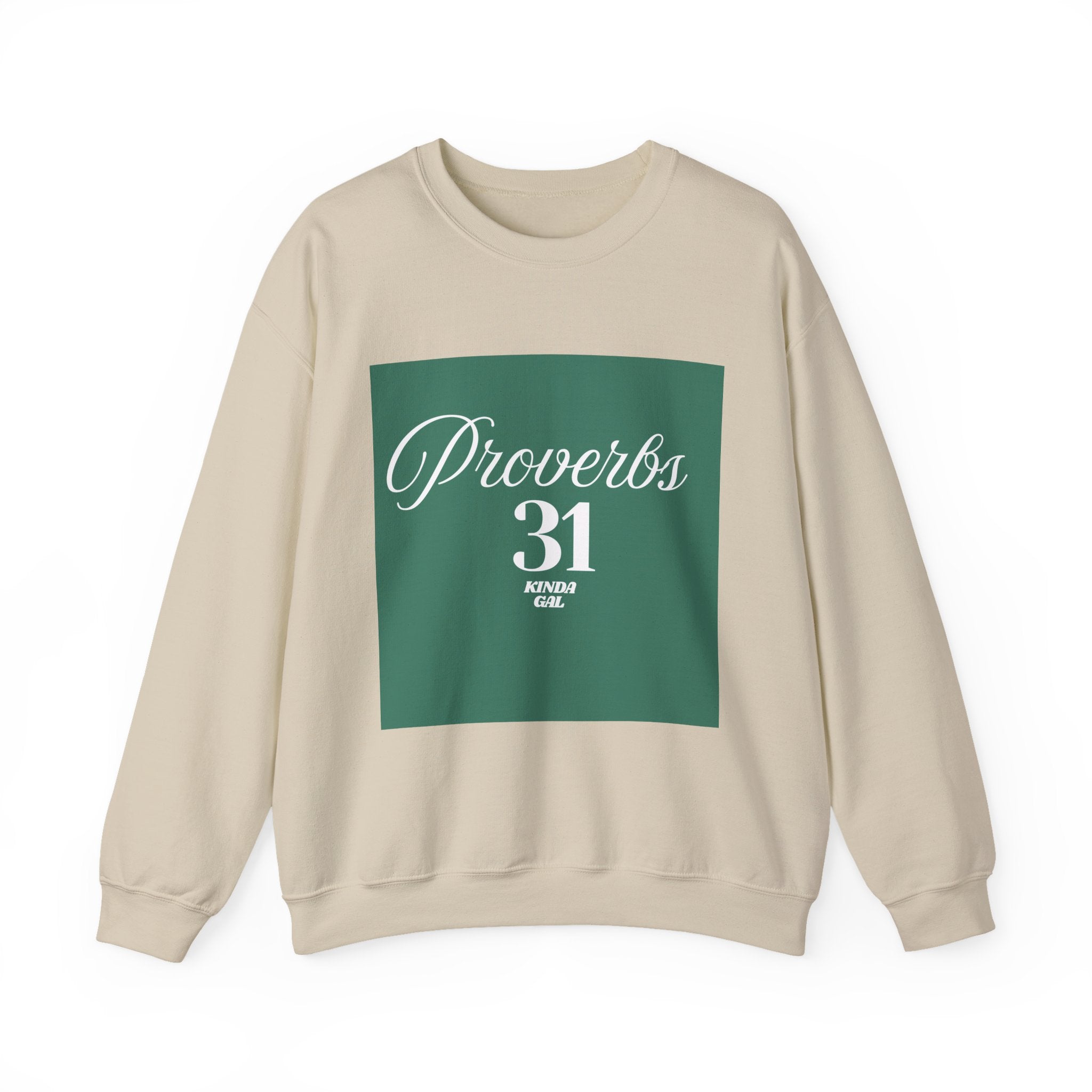 Proverbs 31 Green Unisex Heavy Blend™ Crewneck Sweatshirt
