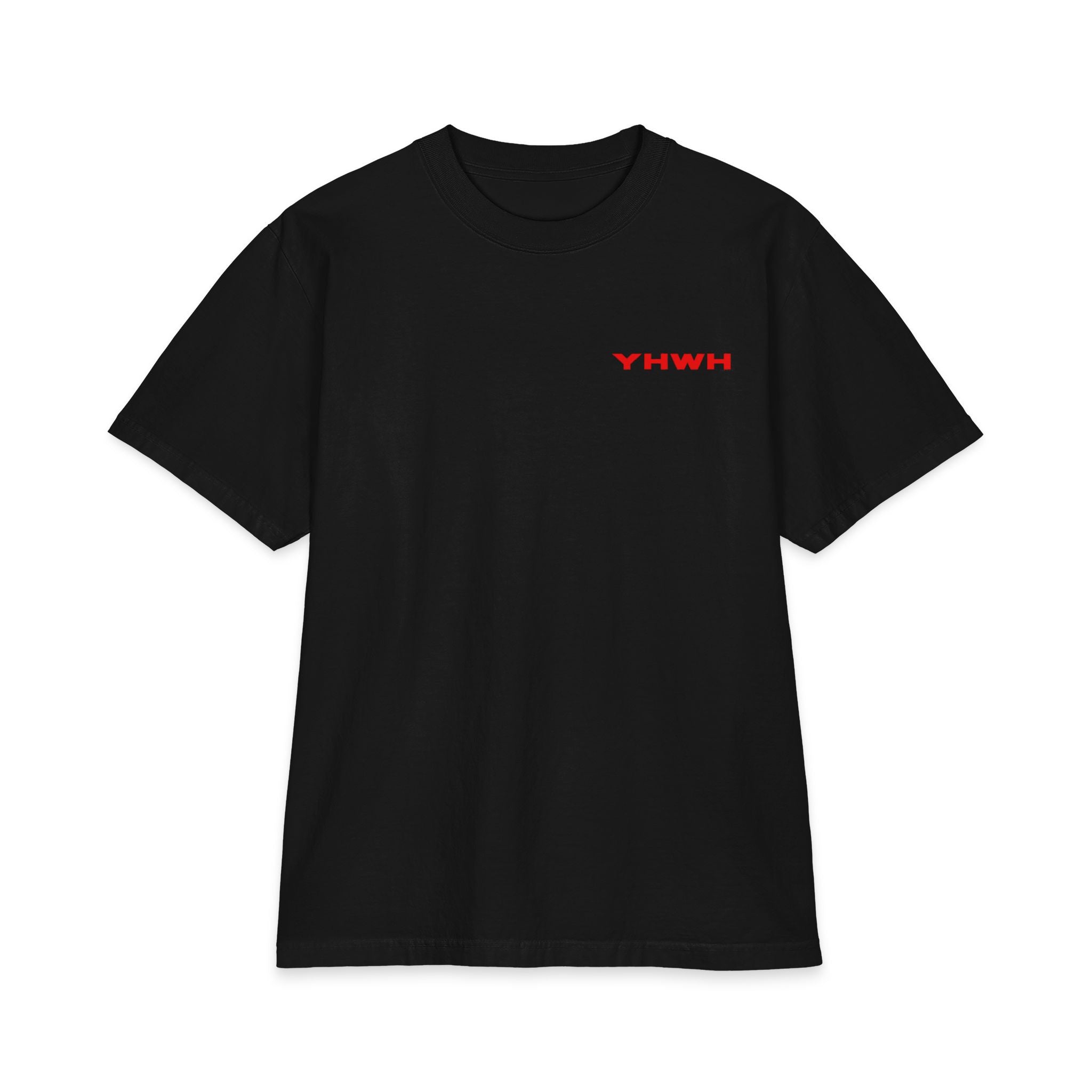 Yah- Weh Illustration T-Shirt | Scripture Typography, Red Ink Back Art
