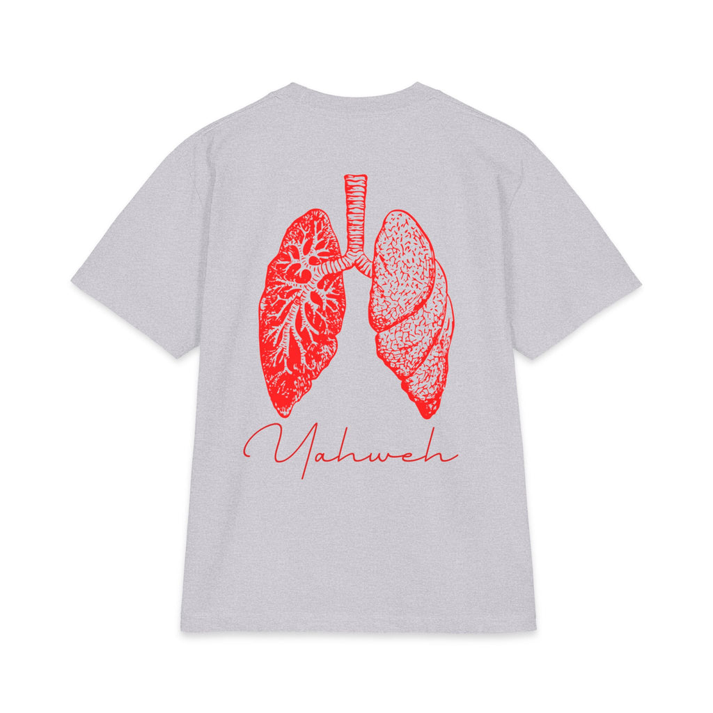 Yah- Weh Illustration T-Shirt | Scripture Typography, Red Ink Back Art
