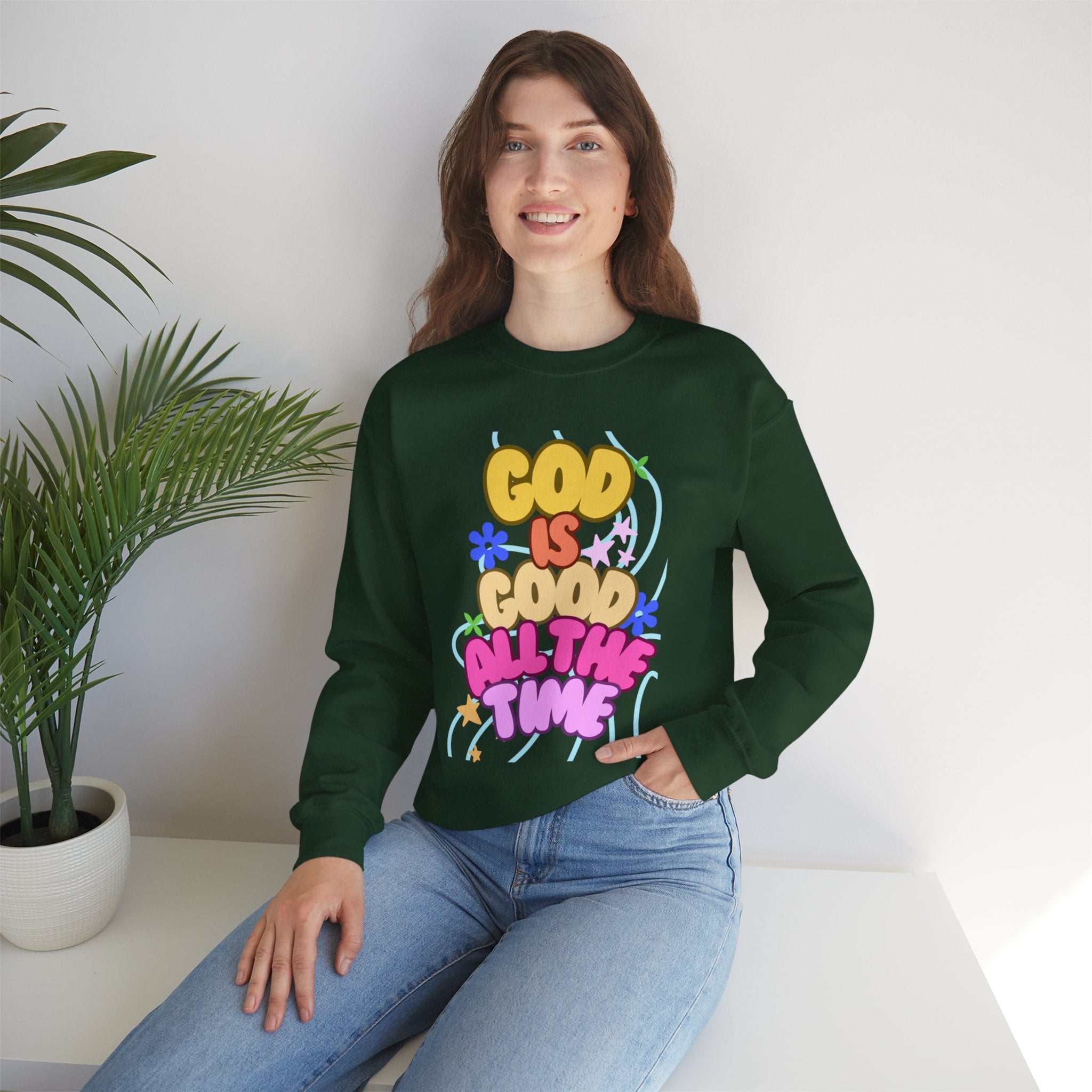 God is good Unisex Heavy Blend™ Crewneck Sweatshirt