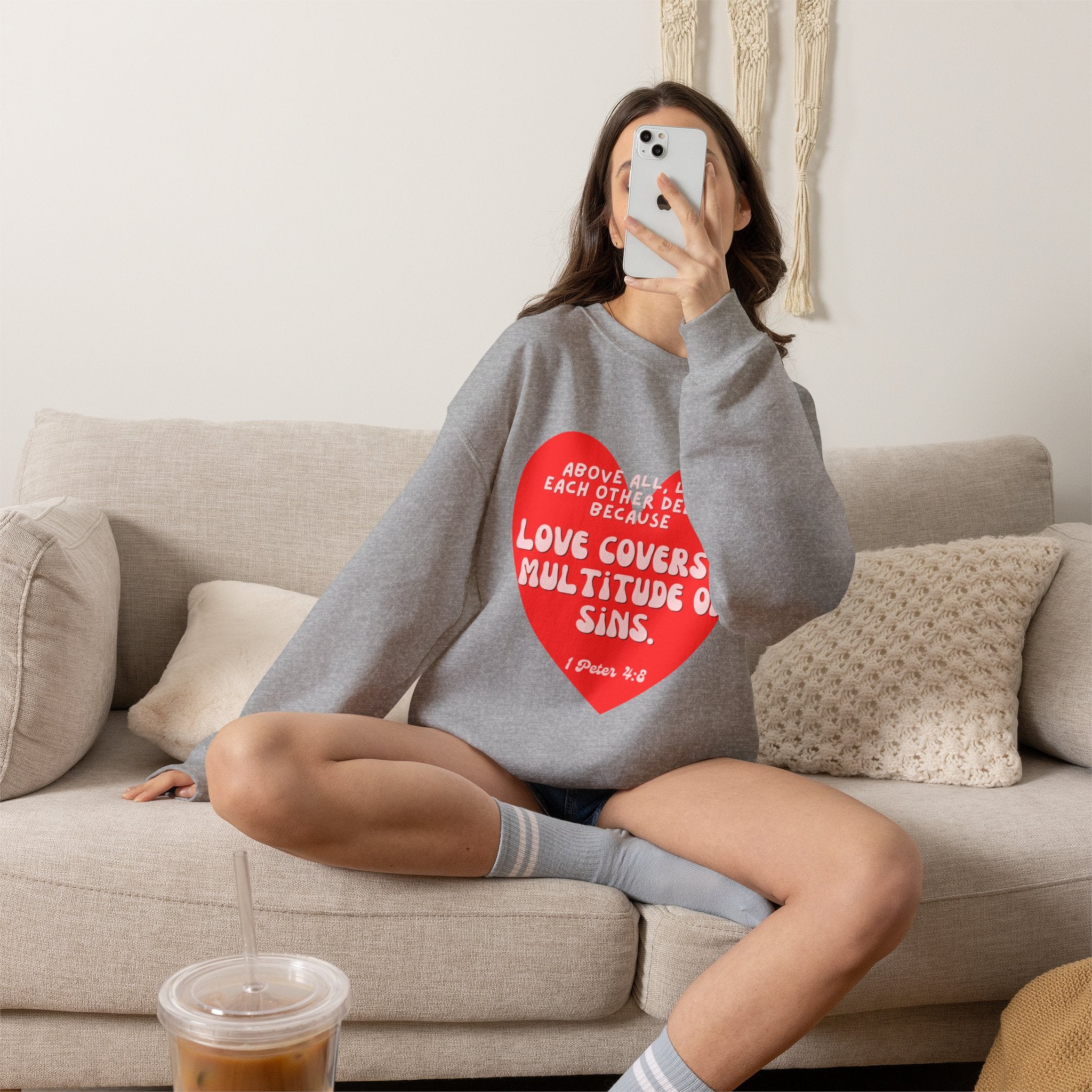 Love covers all Unisex Heavy Blend™ Crewneck Sweatshirt