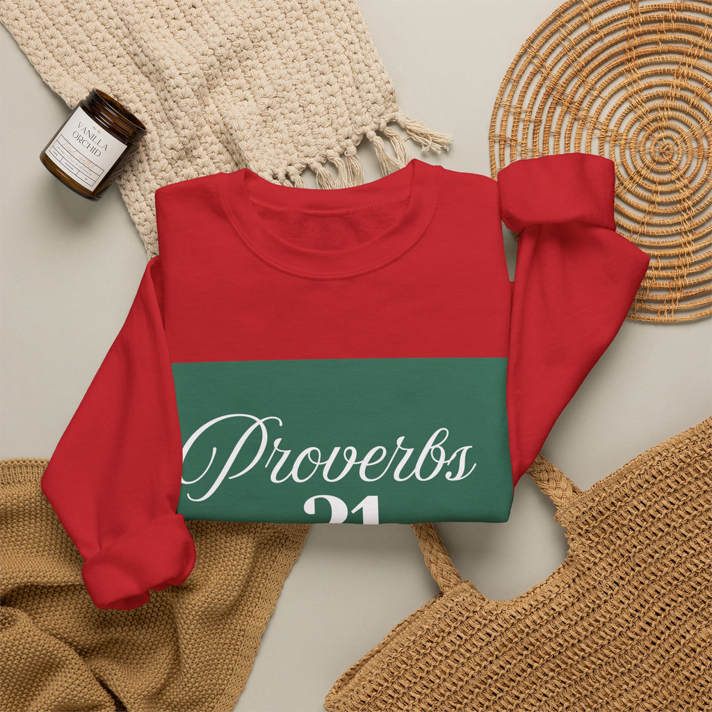 Proverbs 31 Green Unisex Heavy Blend™ Crewneck Sweatshirt