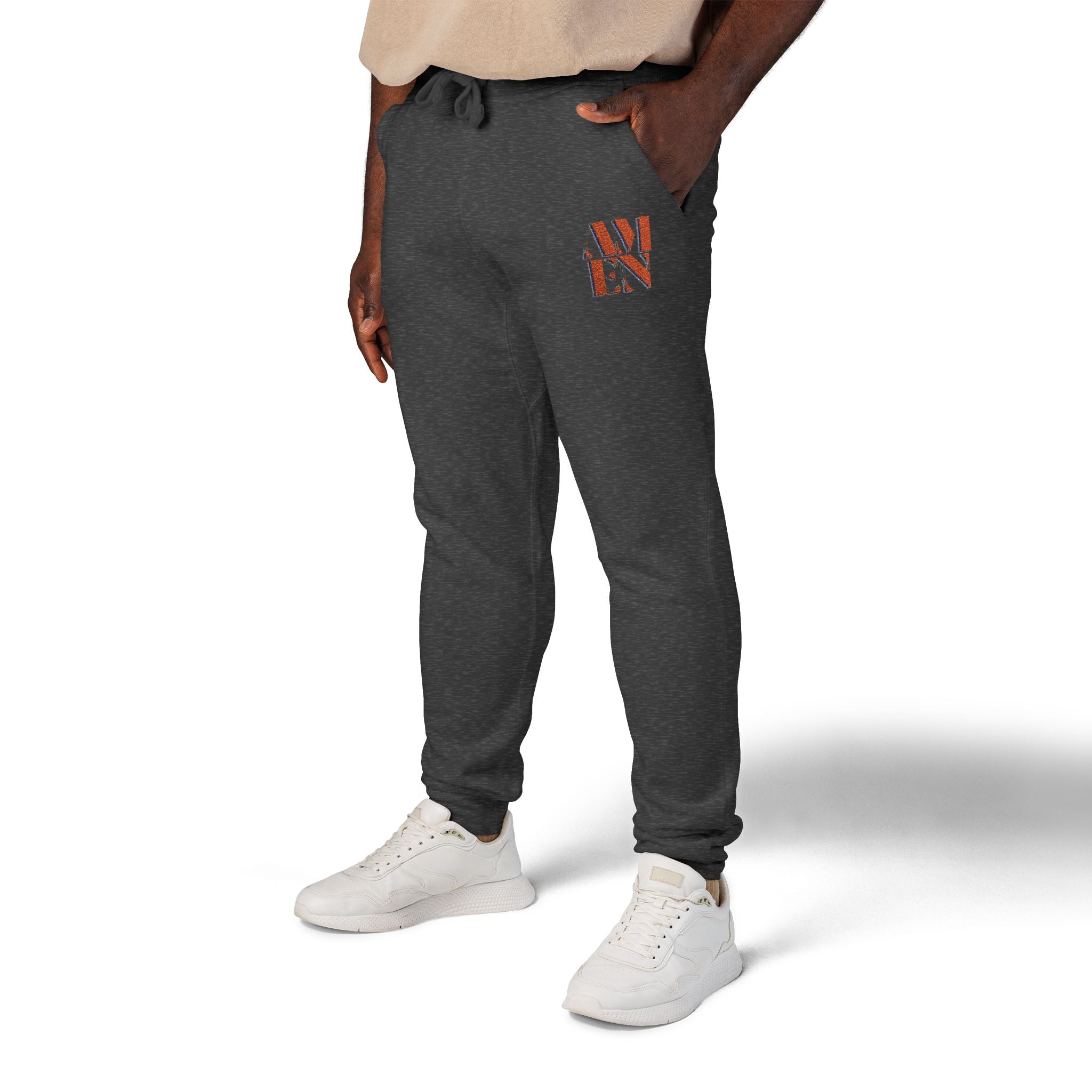 Amen Unisex Fleece Sweatpants (Embroidery)
